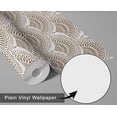 thumbnail image 4 of S4Sassy Fan Burst Wallpaper - Asian Style Wall Covering, 25" x 60" Self-Adhesive Wallpaper, Decorative Wall Wrap, Easy DIY Decor For Bedroom, Living Room, Living Spaces - Gray, 4 of 7