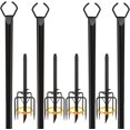 thumbnail image 1 of String Light Poles 4 Pack 9ft String Light Poles for Outside, Outdoor String Light Pole for Garden, Outdoor Light Poles for String Lights, Patio String Light Poles for Fence - Black, 1 of 7