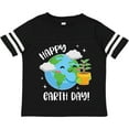 thumbnail image 3 of Inktastic Happy Earth Day Cute Smiling Planet Earth with Tree Boys or Girls Toddler T-Shirt, 3 of 5