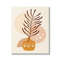 Stupell Industries Geometric Boho Botanical Botanical & Floral Painting Gallery Wrapped Canvas Art Print Wall Art, 36 x 48