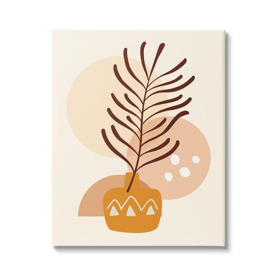 Stupell Industries Geometric Boho Botanical Botanical & Floral Painting Gallery Wrapped Canvas Art Print Wall Art, 36 x 48