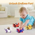 thumbnail image 4 of Press and Go Airplane Toys for Toddlers 1-3, Baby Animal Racing Cars Toys,Push Airplane Toys for 12-18 Months, Christmas Birthday Gifts for 1-2 Years Old Boys, 4 of 9