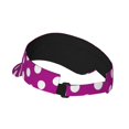 thumbnail image 2 of Fotbe Purlpe And White Polka Dot Visera Deportiva con Diseño, Gorra Abierta Ajustable de Algodón para Mujer y Hombre, 2 of 7