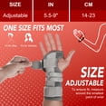 thumbnail image 6 of HLTHZONE Carpal Tunnel Wrist Brace Support with 4 Straps and Metal Splint Stabilizer, Hand Brace for Men Women No Pressure on Thumb, Splint Stabilizer for Work, Arthritis, Right Hand, Gray, One Size, 6 of 14
