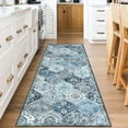 thumbnail image 2 of Hasoo 2' x 8' Runner Rug for Hallway Traditional Indoor Rug Machine Washable Bedside Carpet, Gray/Blue, 2 of 6