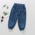 thumbnail image 2 of Boys Pants Size 7 Lined Denim Wide Leg Pants Ages 4-12 â Thickened Warm Straight Leg Long Pants, Cozy Winter Casual Jeans for Kids, Ideal for Cold Season Wear, 2 of 3