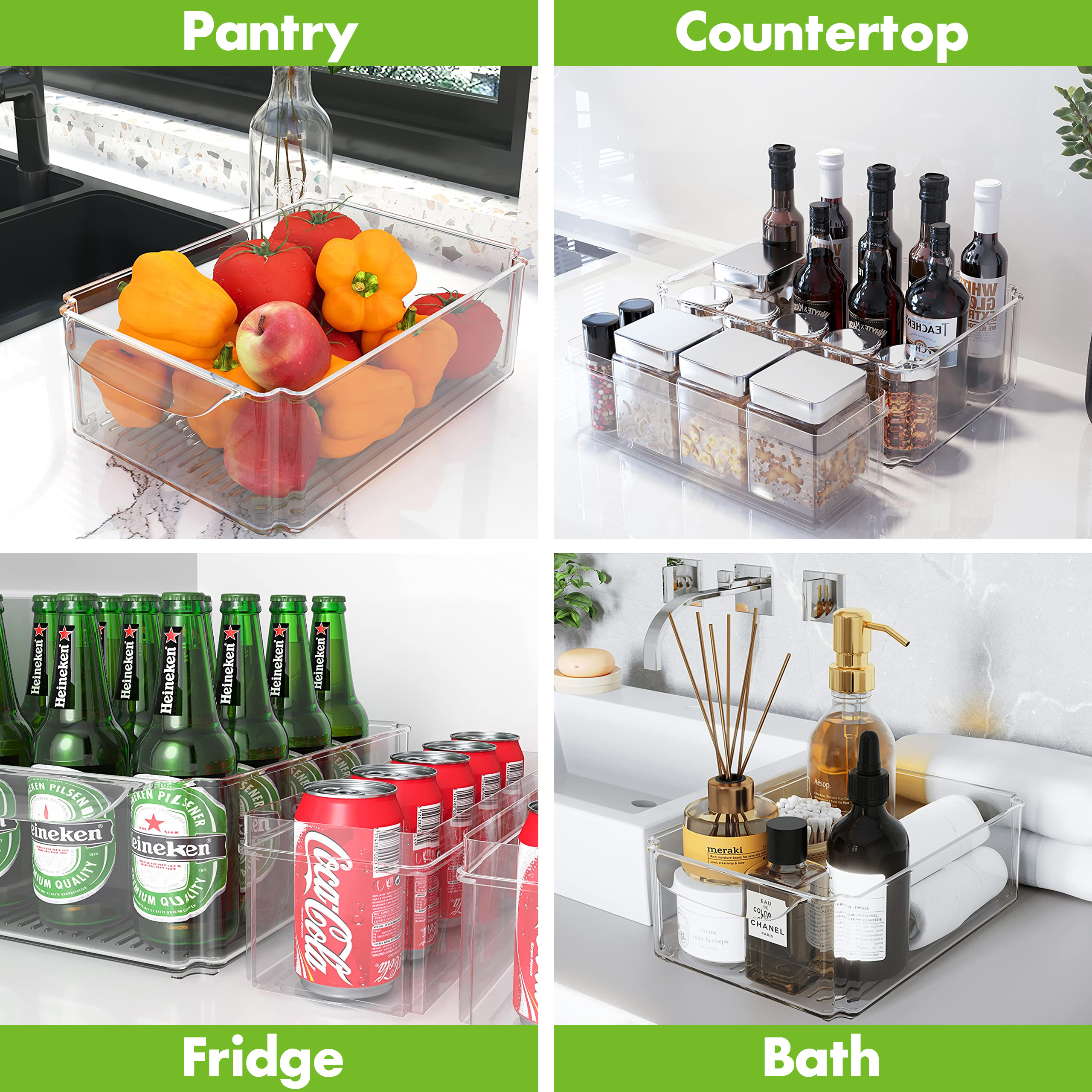 LeaderPro 7-Piece Refrigerator Organizer Bins with Lids photo 4