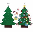 thumbnail image 4 of DIY Felt Christmas Tree New Year Toddler Kids Handmade Gift Toys Door Wall Hanging Ornaments Holiday Party Home Decor Set, 4 of 10