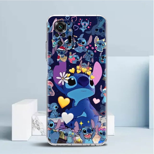 Funda de teléfono para Xiaomi Redmi Note 10, 11 Pro, 9, 9S, 11T, 8, K40, 9C, 11S, 9A, 7, silicona transparente, tpu, Lilo Stitch, azul Koala