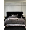 thumbnail image 1 of Nvzi Juego de sábanas, juego de sábanas y fundas de almohada, juego de cama individual, ropa de cama de hotel, decoración del hogar (negro), 1 of 5