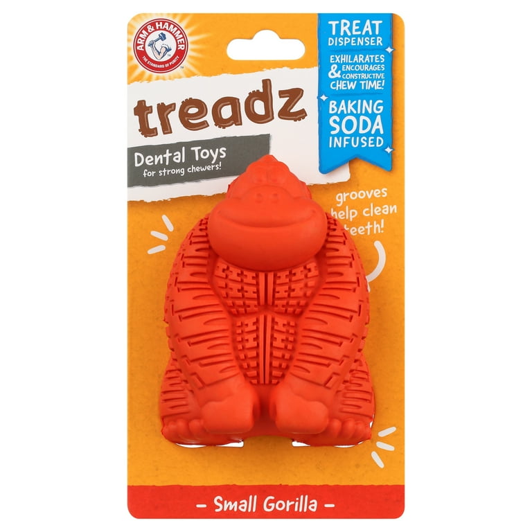 Arm & Hammer Super Treadz Mini Gorilla Dental Chew Toy for Dogs up