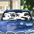thumbnail image 5 of Iauyy Foldable Windshield Sun Shade for Cars, Interior Sun Protection for car UV Protection for Sedan/SUV/Truck, (S/M/L) Black and White Cow, 5 of 8