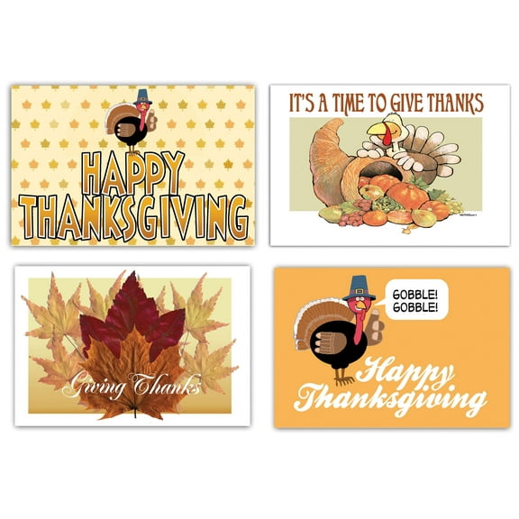 Stonehouse Collection Assorted Thanksgiving Postcards -4 x 6 Happy Thanksgiving