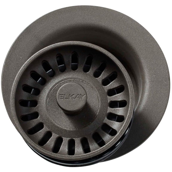Elkay LKQD35CN Polymer Disposer Flange, Removable Strainer and Rubber Stopper Chestnut