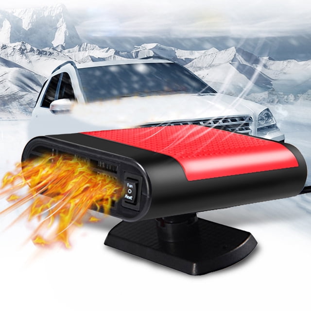 Calentador De Coche Portátil Ventilador calefactor eléctrico para coche de 12/24V, ventilador calefactor giratorio 360, calentador antivaho combinado para coche