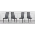 thumbnail image 1 of Nash Grey PU Upholstered Chairs with Sturdy Metal Legs (4 Chairs Per Box), 1 of 3