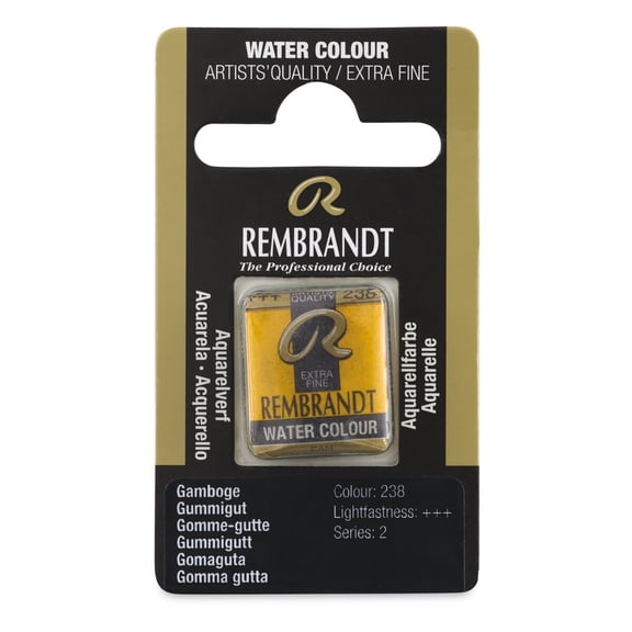 Rembrandt Watercolor Half Pan - Gamboge