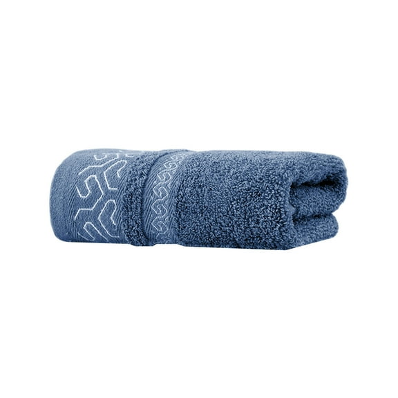 Blue Soft Absorbent Plain Face Hand Towel For Household Bathroom Gym And Spa Use 29X13.4Inch