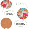 thumbnail image 2 of Coolnut Colorful Abstract Marble Car Coasters 2 Pack Drinks Absorbent Ceramic Stone Car Coasters with Fingertip Grip Car Cup Holder Coasters Home Decor Gifts, 2 of 6