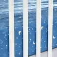 thumbnail image 2 of Parent's Choice 100% Cotton Fitted Crib Sheets for Baby Boys, Blue, Space, 2 Count, 2 of 9