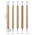 thumbnail image 3 of 5PCS Double-End Tracing Tool Set Wood+Steel for Clay Pottery Sculpting DIY Craft Comfortable Grip, 3 of 8