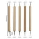 thumbnail image 3 of Juego de 5 herramientas de trazado de doble punta, madera + acero, para modelar arcilla, cerámica y manualidades DIY, con agarre cómodo, 3 of 8