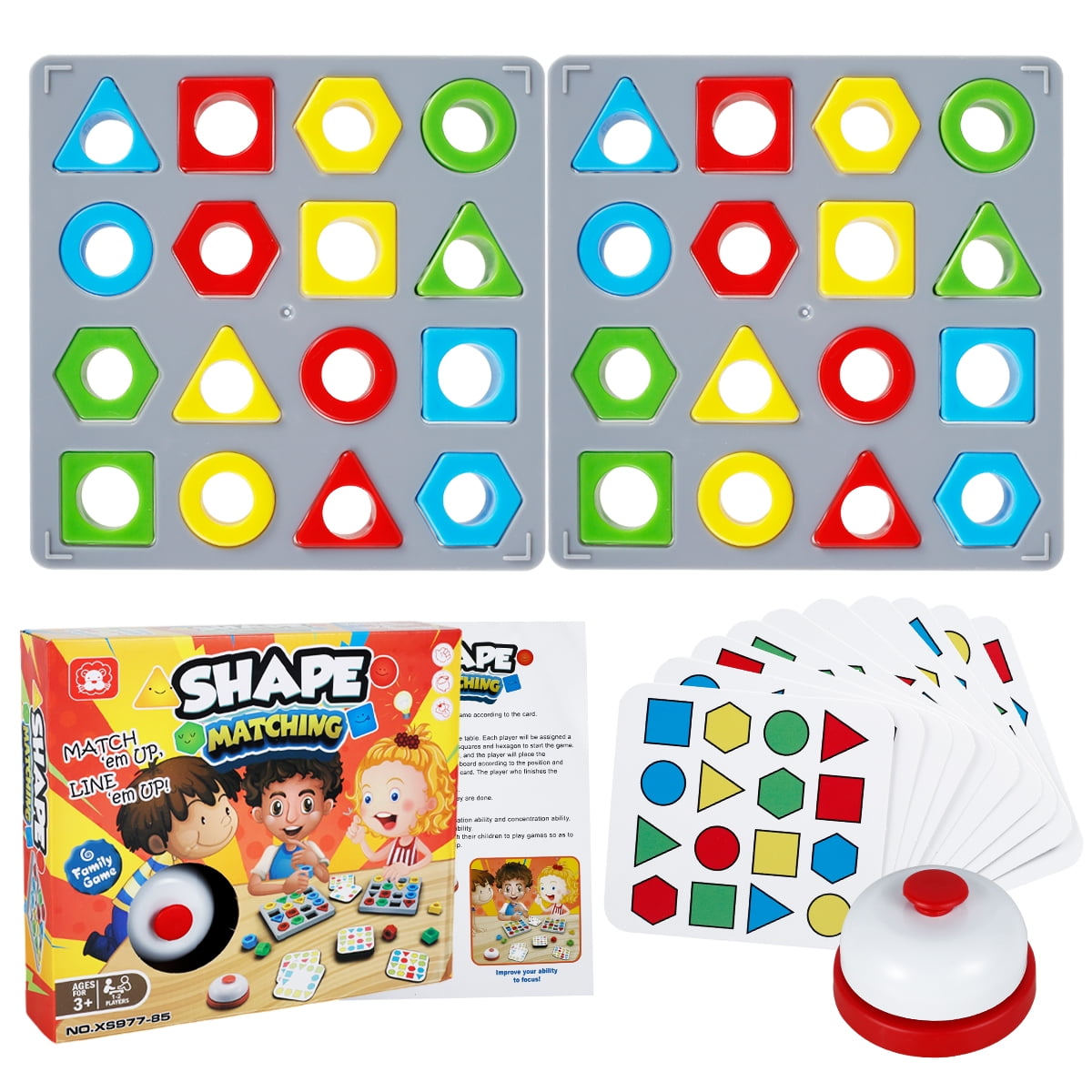 Shape Puzzle Montessori Geometric Shape Matching Game with Puzzles for 2  Players Shape Color Sorting Matching Toys Sensory Educational Toy Preschool  Learning Toys for Toddlers Kids - Walmart.com