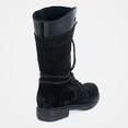 thumbnail image 6 of jsaierl Women's Snow Boots Suede Mid Calf Boots Round Toe Lace-up Plush Thick Knight Boots, 6 of 6