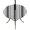 Grey Black, variant on Round Outdoor Tablecloth with Umbrella Hole and Zipper, Orange Grey Stripes Tablecloth with Elastic Waterproof, Simple Striped Lines Minimalist Modern Patio Table Covers for 45" - 54" Pool Tables