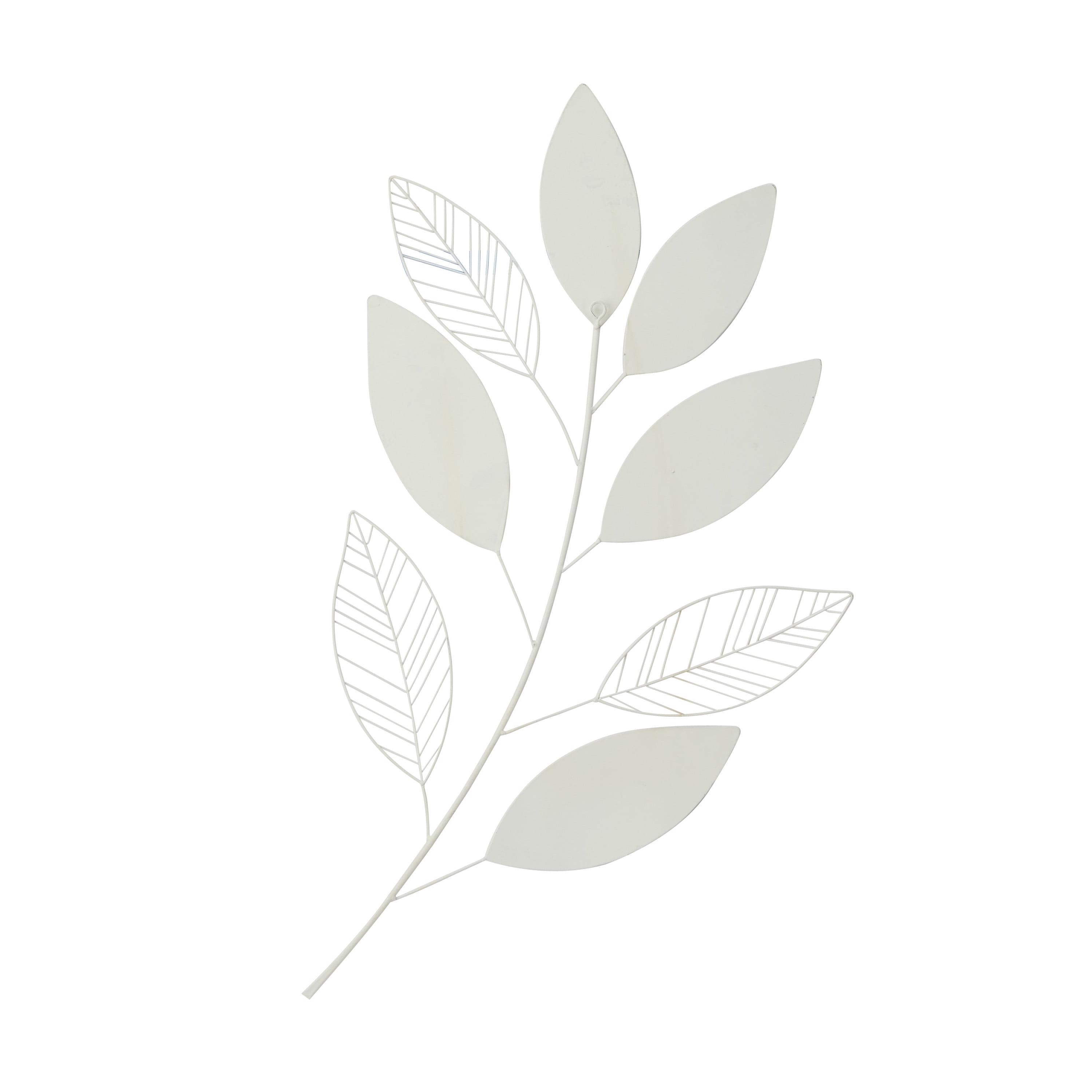 DecMode Brown Metal Leaf Wall Decor