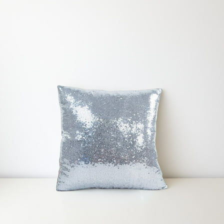 Moluckfu Decorative Silver Sofa Pillow Cover with Easy Zipper 1Pack
