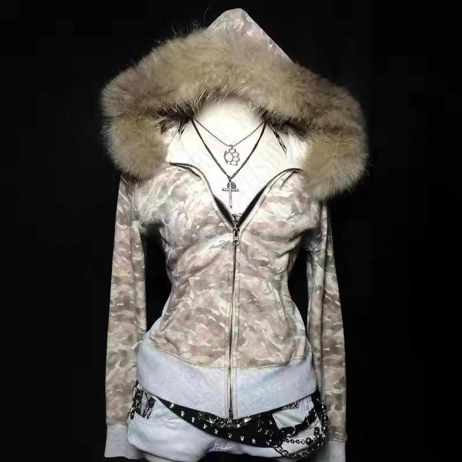 Women’s Plush Fleece Hooded Zip-Up Jacket, Thick Warm Winter Cozy Fur-Lined Hoodie Coat, Soft Fluffy Outerwear Top for Cold-Weather Daily Wear, Casual Comfortable Fashion Jacket