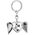 thumbnail image 1 of Mundo es inútil Llavero de alas de ángel en forma de corazón, 1 of 3