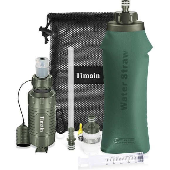 Filtro de agua Straw Timain Portable Personal Green