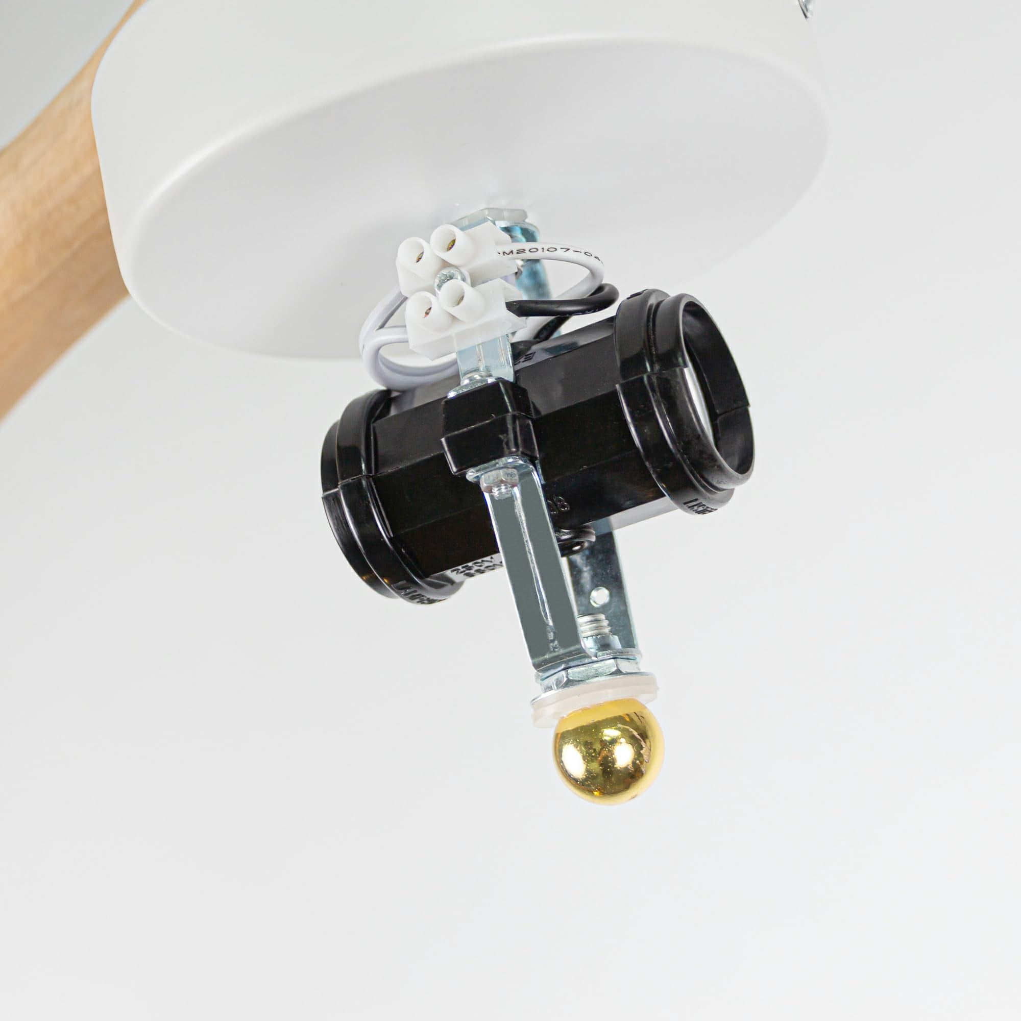 Kiven 11.8in Flush Mount Ceiling Light Fixture Dimmable, 2-Light Anti Glare Close to Ceiling Light with 15FT Cord and Remote, Modern Glass Chandelier for Kitchen Bedroom Hallway Wall Decor