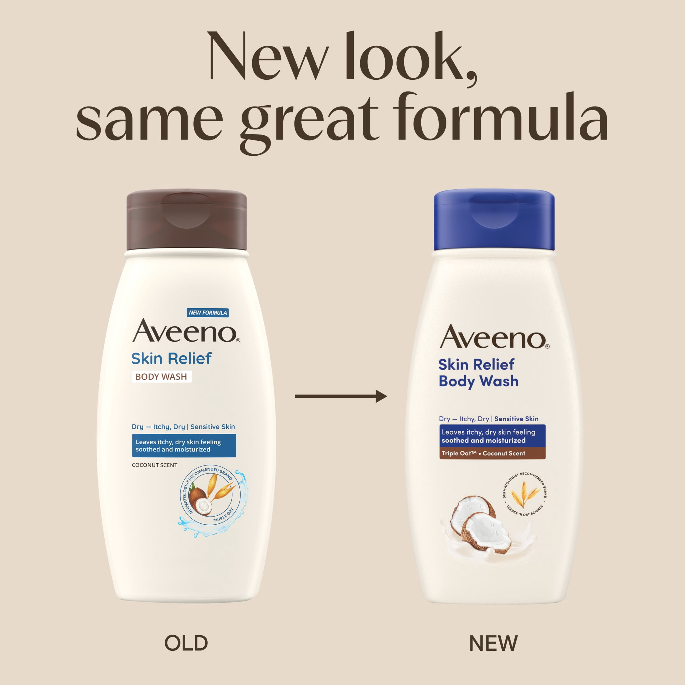 Aveeno Skin Relief Body Wash with Coconut Scent, 18 fl. oz