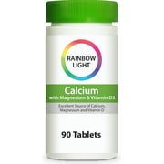 Rainbow Light Food-Based Calcium | Calcium, Magnesium, and Vitamin D Multivitamin Supplement | 500 IU Vitamin D3 | 90 Tablets
