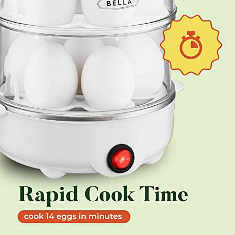 BELLA Rapid Electric Egg Cooker and Poacher with Auto Shut-Off for