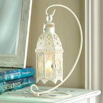 Gallery Of Light White Fancy Candle Lantern With Stand