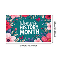 thumbnail image 3 of LUUFILx Women's History Month Banner Floral Backdrop for Events Office Party Decoration Photography Props Background Wall Art Celebration Decor, 3 of 8