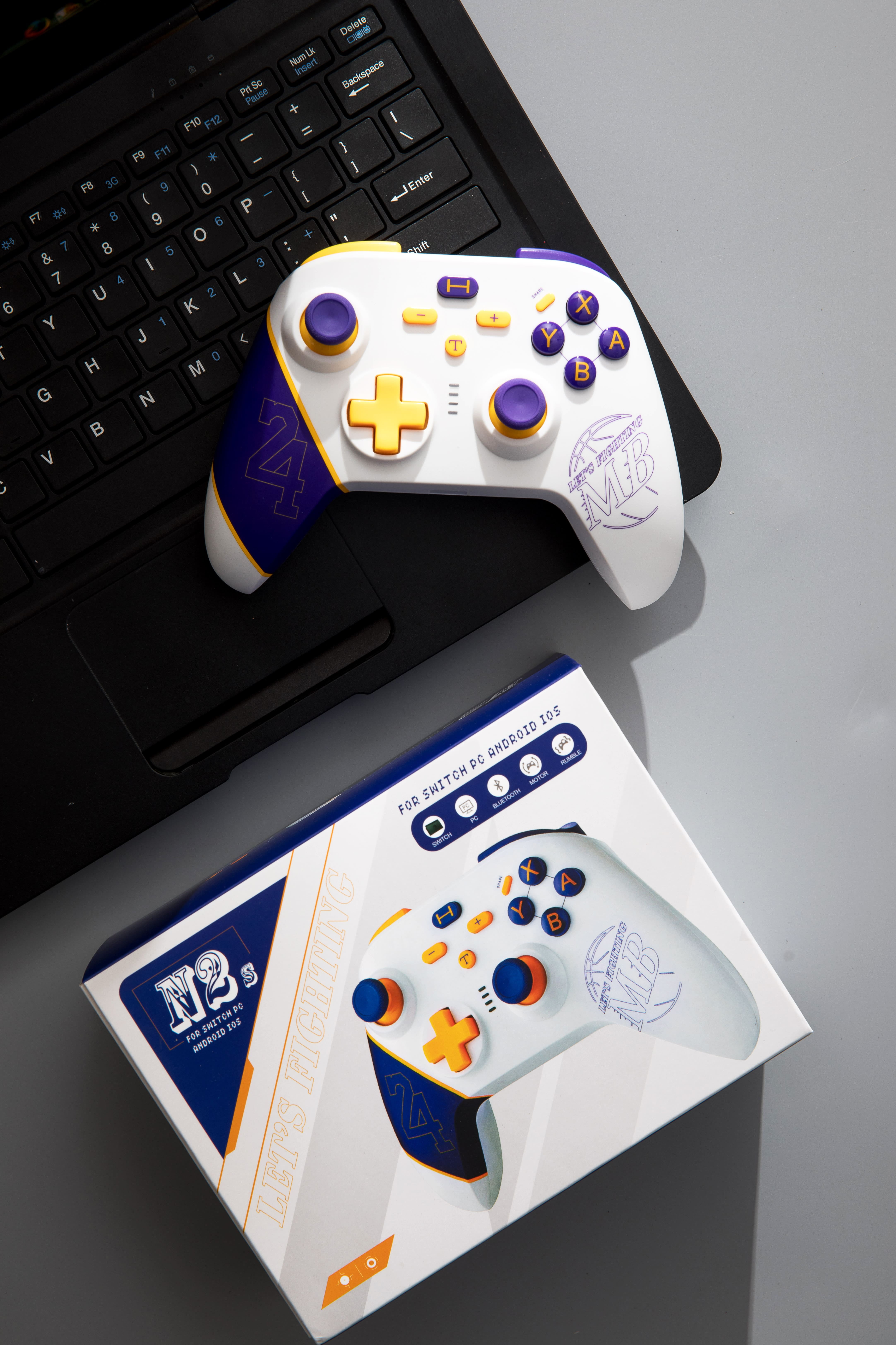 Switch Controller for Nintendo Switch/OLED/Lite/PC/IOS/Android, UHM Wireless Switch Pro Controller with Dual Vibration Programmable Turbo 6-axis Gyro Function, Kobe Commemorative Edition, White - Shop Black Friday Deals for 2024! - Walmart.com Switch Controller for Nintendo Switch/OLED/Lite/PC/IOS/Android, UHM Wireless Switch Pro Controller with Dual Vibration Programmable Turbo 6-axis Gyro Function, Kobe Commemorative Edition, White - Shop Black Friday Deals for 2024! - Walmart.com
