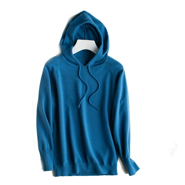 Suéter con capucha grande que reduce la edad, sudadera con capucha de lana para mujer, suéter de base suelta, suéter de gran tamaño ide