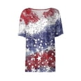 thumbnail image 3 of longantii 250th Anniversary USA Shirt Women Shirt Short Sleeve Celebration Patriotic Flag Print 1776-2026 Tshirt Blue S, 3 of 4