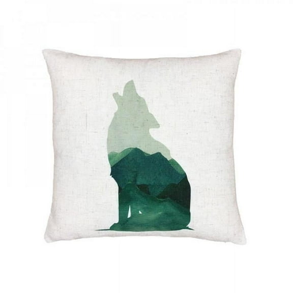 MDR Trading Inc. HU-RM1818IC06OP Howling Wolf With Mountain Image With Polyester Insert Pillow