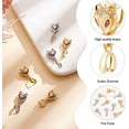 thumbnail image 5 of 16Pcs Zirconia Pinch Bails Brass Fox Face Pinch Clip Bails Pendant Clasps Platinum and Golden Pinch Bail Animal Pendant Connector Findings, 5 of 7