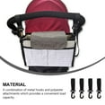 thumbnail image 3 of ELAYARD 360 Degree Rotating Black Polyester Stroller Hooks, Pram Accessories for Convenient Baby Gear Organization, 3 of 8