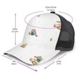 thumbnail image 3 of Picia Rabbit Blowing Dandelions Pattern Trucker Hat,Baseball Cap,Sun Protection Cap,Stylish Headwear,Leisure Cap,Outdoor Sports Cap, 3 of 7