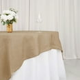 thumbnail image 5 of Efavormart 90" Natural Jute Faux Burlap Square Table Overlay | Boho Chic Decor, 5 of 11