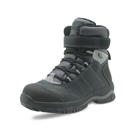 

Ritualay Kids Warm Cold Weather Shoes Casual Hook And Loop Hiking Boot Walking School Round Toe Winter Shoe Dark Grey 11c