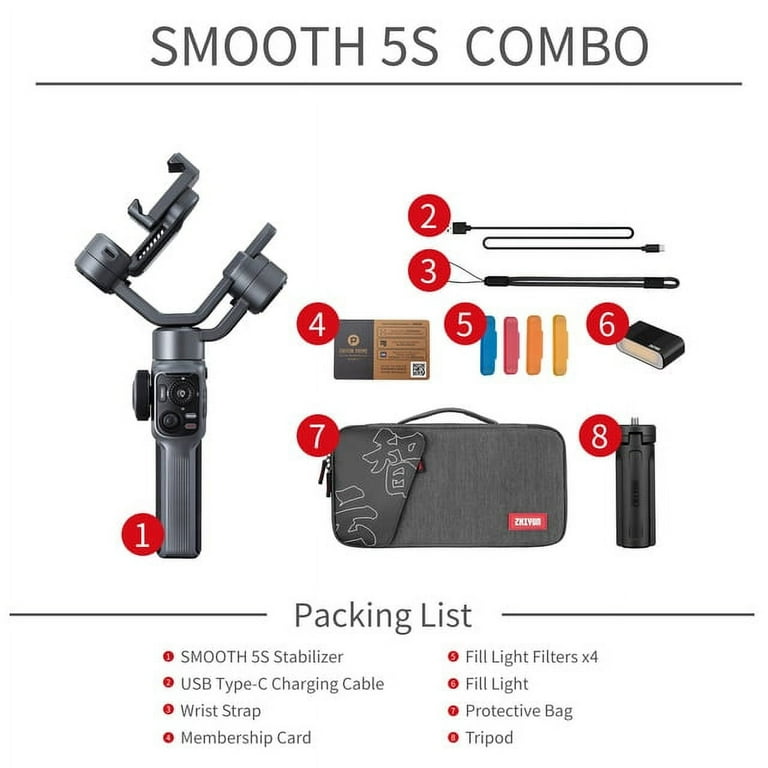 ZHIYUN Smooth 5S 3-Axis Gimbal Stabilizer for Android iPhone  